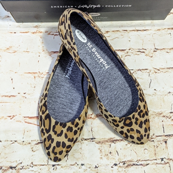 Dr. Scholl's | Shoes | Dr Scholls Leopard Really Memory Foam Flats ...